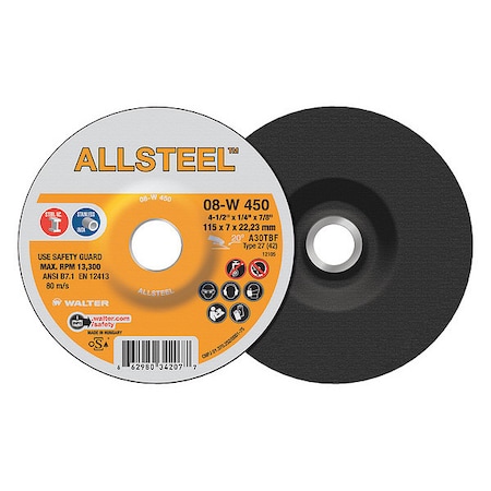Allsteel Grinding Disc, 4-1/2