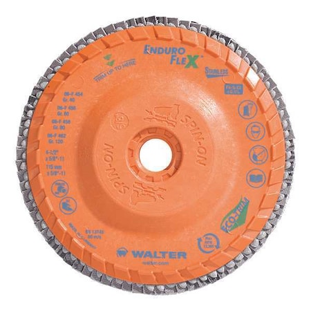 Fiber Disc, 4 1/2 in Dia, 5/8in Arbor MPN:06F456