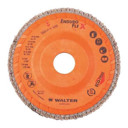 Fiber Disc, 4 1/2 in Dia, 7/8in Arbor MPN:15R454