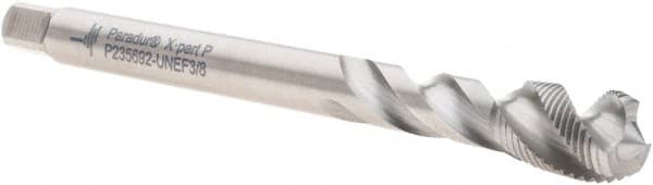 Spiral Flute Tap: 3/8-32, UNEF, 3 Flute, Modified Bottoming, 2B Class of Fit, Cobalt, Bright/Uncoated MPN:6244775