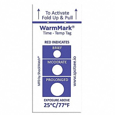 Temperature Indicator Label Heat PK100 MPN:WM 25/77