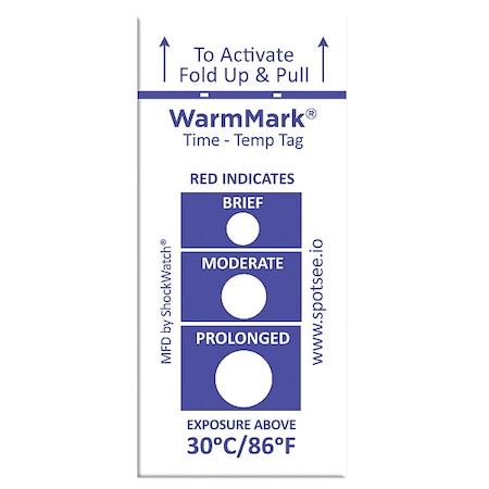 Temperature Indicating Label, Blue, PK100 MPN:WM 30/86