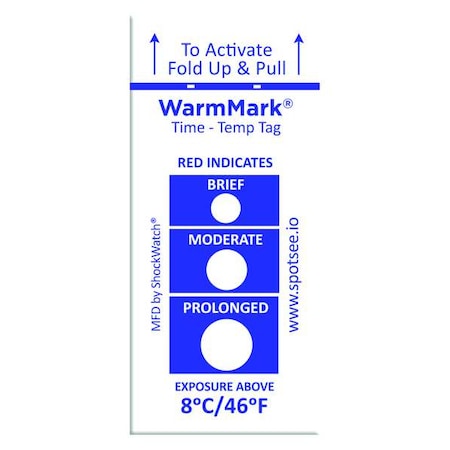 Temperature Indicating Label, Blue, PK100 MPN:WM 8/46