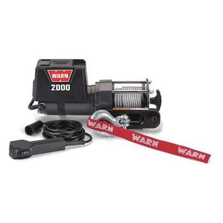 Electric Winch, 1-3/5HP, 12VDC MPN:2000DC