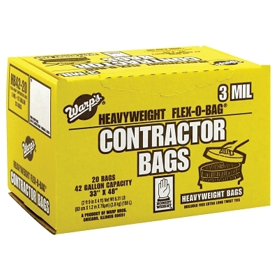 42GAL 3MIL Trash Can Liner BOX/20 Bags MPN:HBP42-20