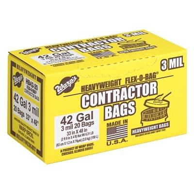 42GAL 3MIL Trash Can Liner BOX/20 Bags MPN:HBP42-20-R