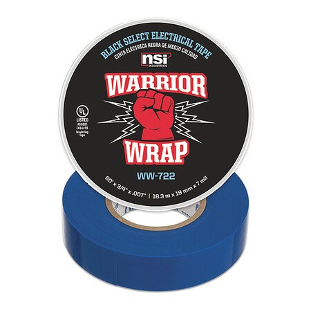 Select Electrical Tape, 7 mil, Blue MPN:WW-722-BL