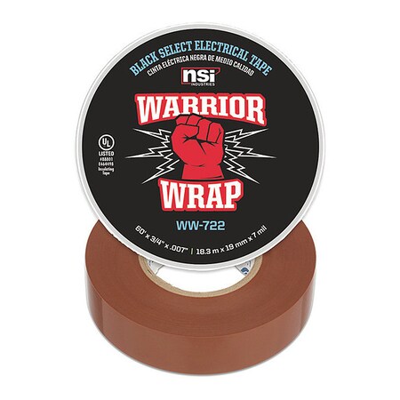 Electrical Tape, 7 mil, Brown MPN:WW-722-BN