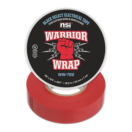 Select Electrical Tape, 7 mil, RD MPN:WW-722-RD
