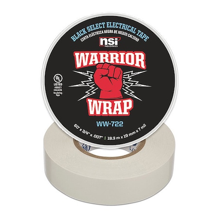 Electrical Tape, 7 mil, White MPN:WW-722-WT