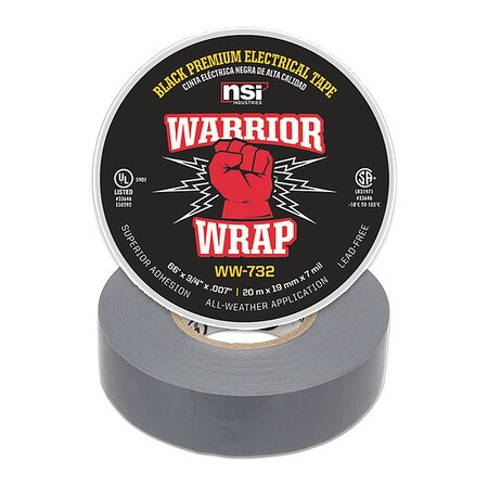 Electrical Tape, 7 mil, Grey MPN:WW-732-GY