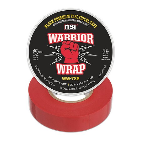 Electrical Tape, 7 mil, Red MPN:WW-732-RD