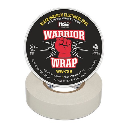 Electrical Tape, 7 mil, White MPN:WW-732-WT