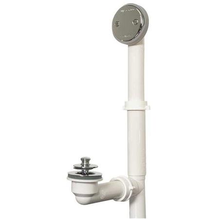 Shower Drain, 16 in Body H, No Grid MPN:500-LT-PVC-CP
