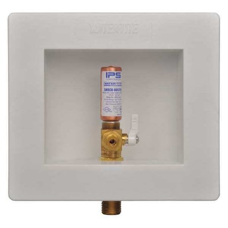 Ice Maker Outlet Box w/HammerArresterPlastic/LeadFree1/2