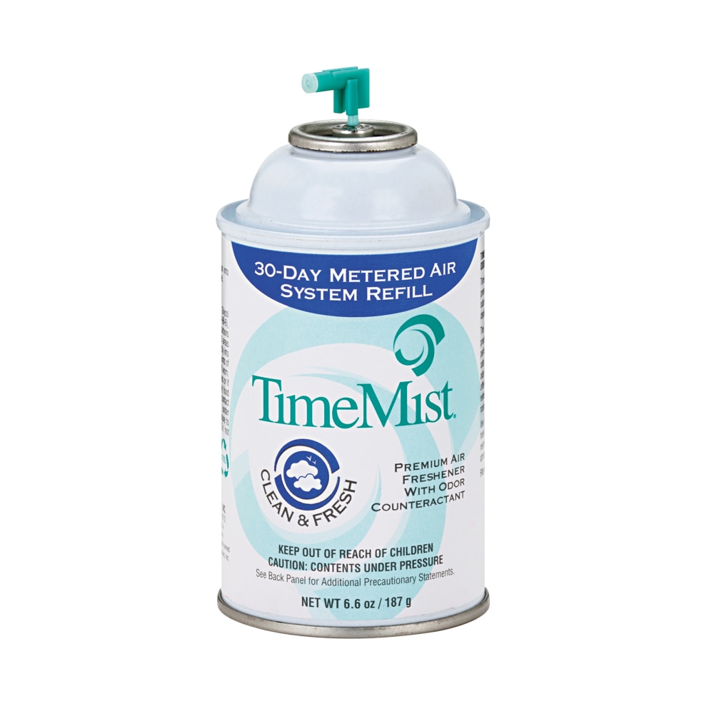 TimeMist Premium Metered Air Freshener Refills, 6.6 Oz, Clean & Fresh, Carton of 12 Units MPN:2502CT