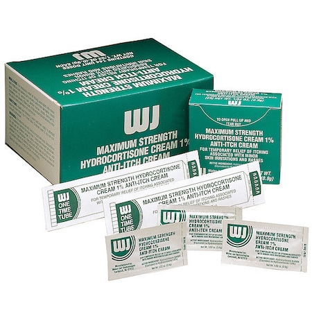 Hydrocortisone Cream, Box, 0.03 oz., PK144 MPN:WJHY-1728