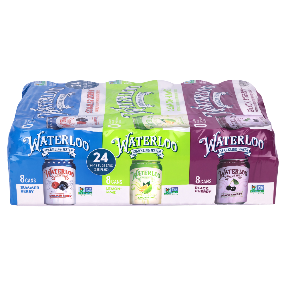 Example of GoVets Waterloo Sparkling Water brand