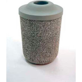 Concrete Waste Receptacle W/Gray Pitch In Top- 24