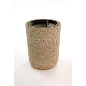 Concrete Waste Receptacle W/Gray Aluminum Ash N Trash Top - 24