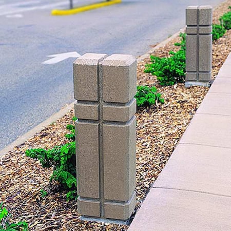 Decorative Bollard, 36 in H, Gray, Concrete MPN:TF6004W22