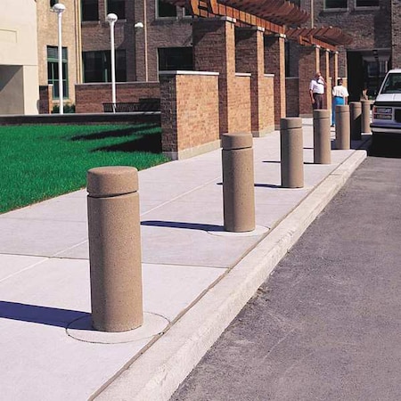Decorative Bollard, 30 in H, Gray, Concrete MPN:TF6010W22