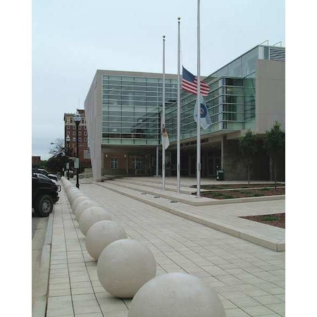 Decorative Bollard, 24 in H, Gray, Concrete MPN:TF6091W23