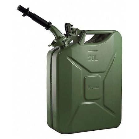 Gas Can, Cold Rolled Steel, 5.3 gal, Gasoline, Green MPN:JC0020KVS