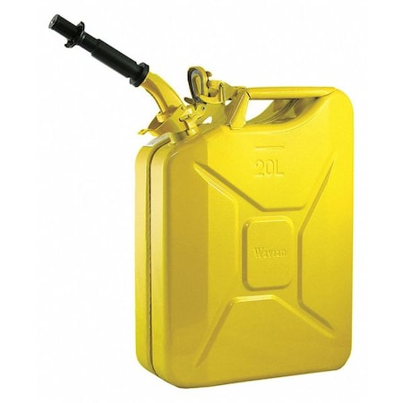 Gas Can, Cold Rolled Steel, 5.3 gal, Diesel, Yellow MPN:JC0020YVS