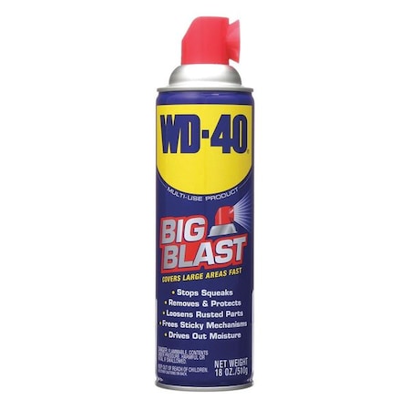 Big Blast, Multi-Use Lubricant, -60 to 300 Deg F, Net Wt 18 oz, Container Sz 23 oz, Aerosol, Amber MPN:490095