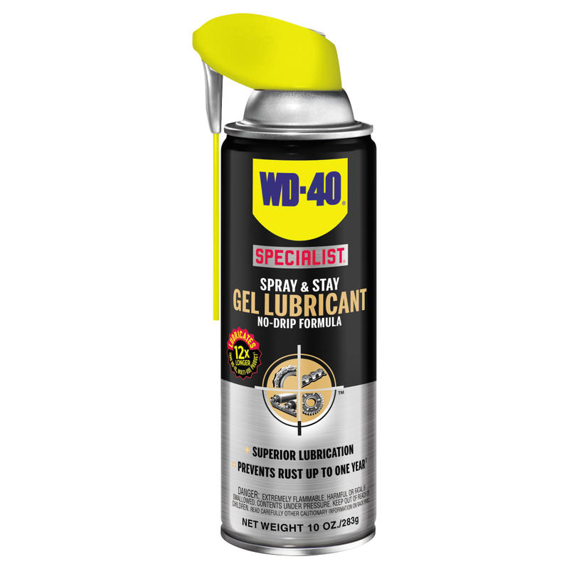 WD-40 Specialist Spray & Stay Gel Lubricant, 10-Oz Can, Pack Of 6 Cans MPN:300103