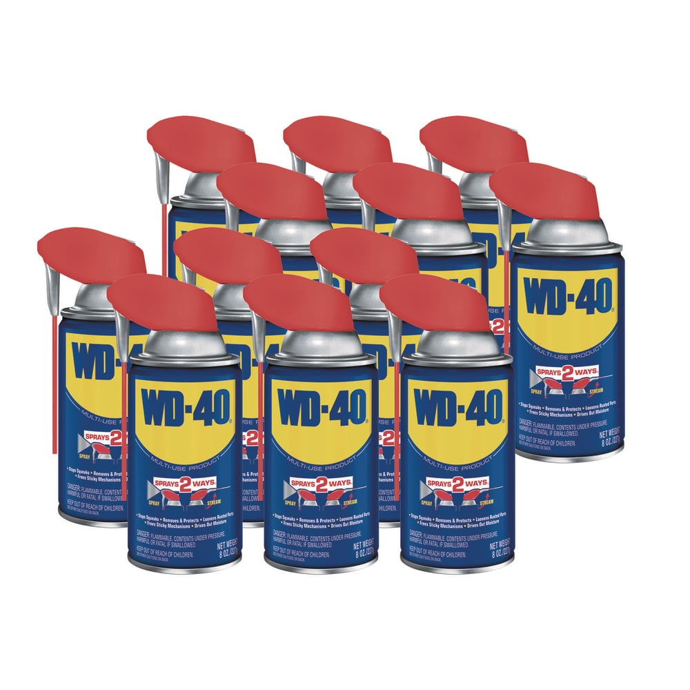WD-40 Smart Straw Spray Lubricant, 8 oz Aerosol Can, 12/Carton MPN:WDC 490026