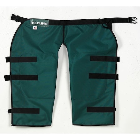 Hedge Trimmer Chaps, Cordura Nylon, Heavy Cotton Liner, 29 in Length, Green, Size L MPN:HTC09 DK GRN