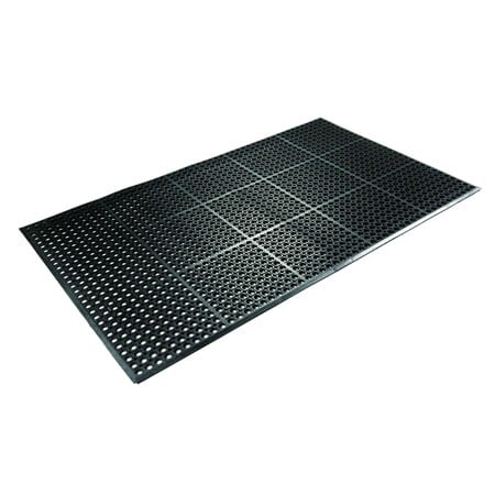 Antifatigue Mat, Black, 1/2