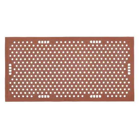 Drainage Mat, Nitrile, Smooth, 30 in W x 3 ft L, Terra Cotta MPN:482