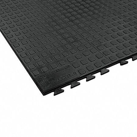 Interlocking Antifatigue Mat Tile, Polyurethane, 3 ft W x 3 ft L, 5/8 in Thick MPN:502
