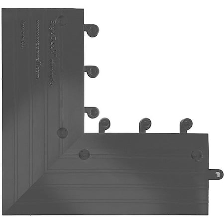 Ramp Outside Corner, 15 in W x PVC, 4 PK MPN:560.78X6X15X15BK-CS4