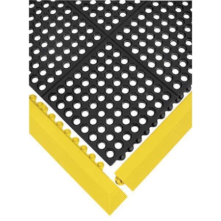 Ramp Edge, 3 in W x Nitrile Rubber, Yellow MPN:572