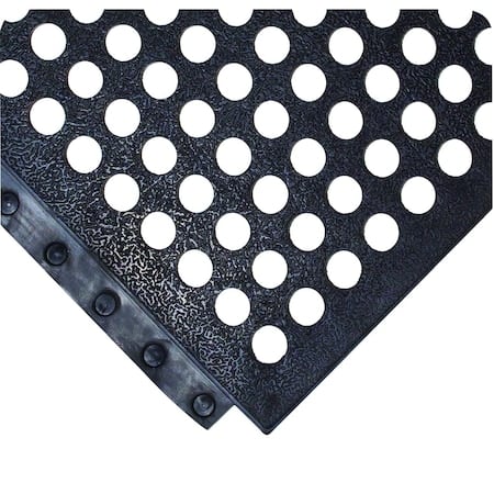 Open Grid Mat, 0.91m L x 0.91m W, 5/8 in Thickness, Rubber, Drainage, Black MPN:578.58X3X3GRBK