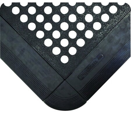 Open Grid Mat, 0.91m L x 0.91m W, 5/8 in Thickness, Nitrile Rubber, Drainage, Black MPN:578.58X3X3NBRBK