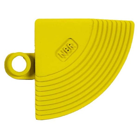 Antifatigue Mat, 3 in L x 4 in W, 5/8 in Thickness, Nitrile Rubber, Yellow MPN:578.CORNERNBRYL-CS4