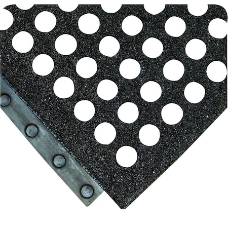 Interlocking Drainage Mat Tile, 3 ft L x 3 ft W, 5/8 in Thickness, Nitrile Rubber, Slotted, Black MPN:586.58X3X3NBRBK