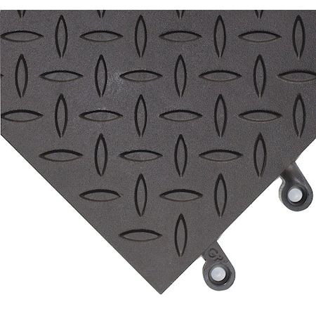 Interlocking Antifatigue Mat Tile, 18 in W x PVC, Black MPN:599.78X18X18BK-CS10