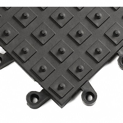Cleated Tiles Black 18 in x 18 in PK10 MPN:552