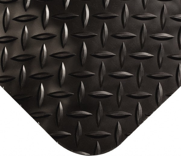Anti-Fatigue Mat: 5' Long, 2' Wide, 9/16 Thick, Vinyl, Beveled Edges, Heavy-Duty MPN:415.916X2X5BK