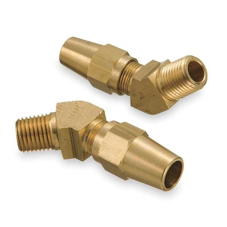 Elbow, Brass, Comp. 3/8 in, NPTF 3/8 in MPN:1380X6X6