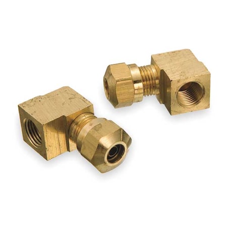 Elbow, Brass, Comp. 1/4 in, Comp. 1/4 in MPN:1470X4