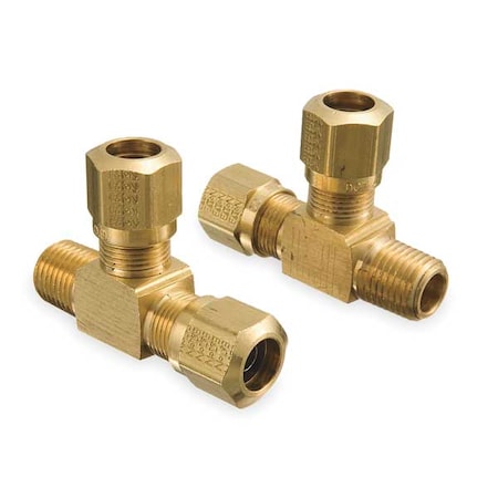 Tee, Brass, Comp1/4