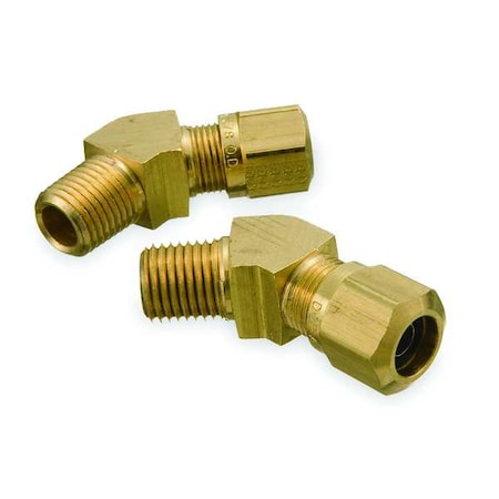 Elbow, Brass, Comp. 3/8 in, NPTF 3/8 in MPN:1480X6