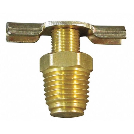 Drain Cock, Brass, MNPT, 1/4 In MPN:6D910